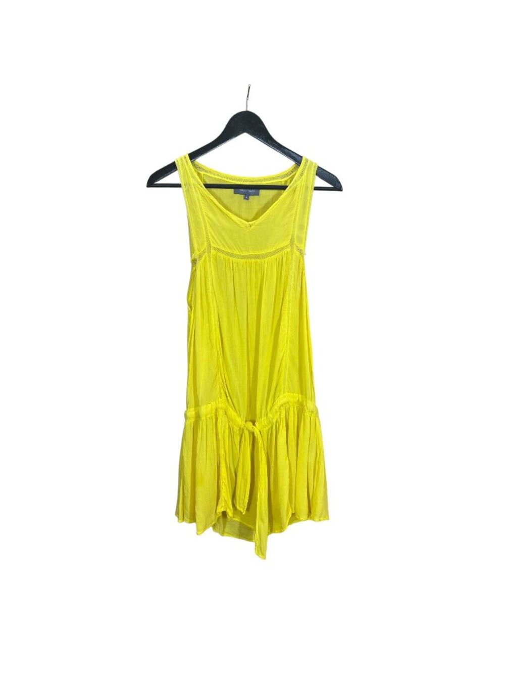 Magali Pascal Yellow Sleeveless Drop Waist Short Dress Medium
